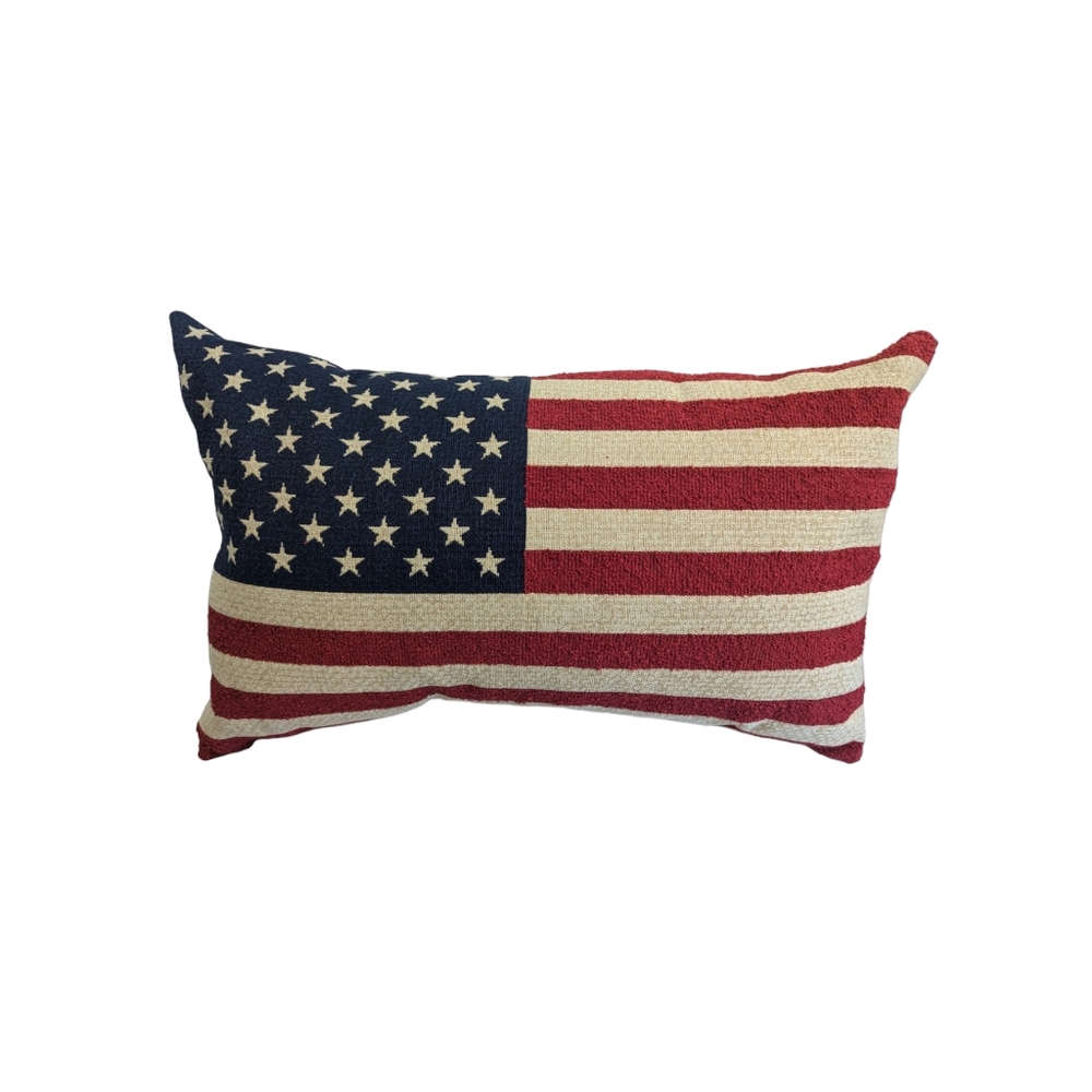 American Flag Throw Pillow